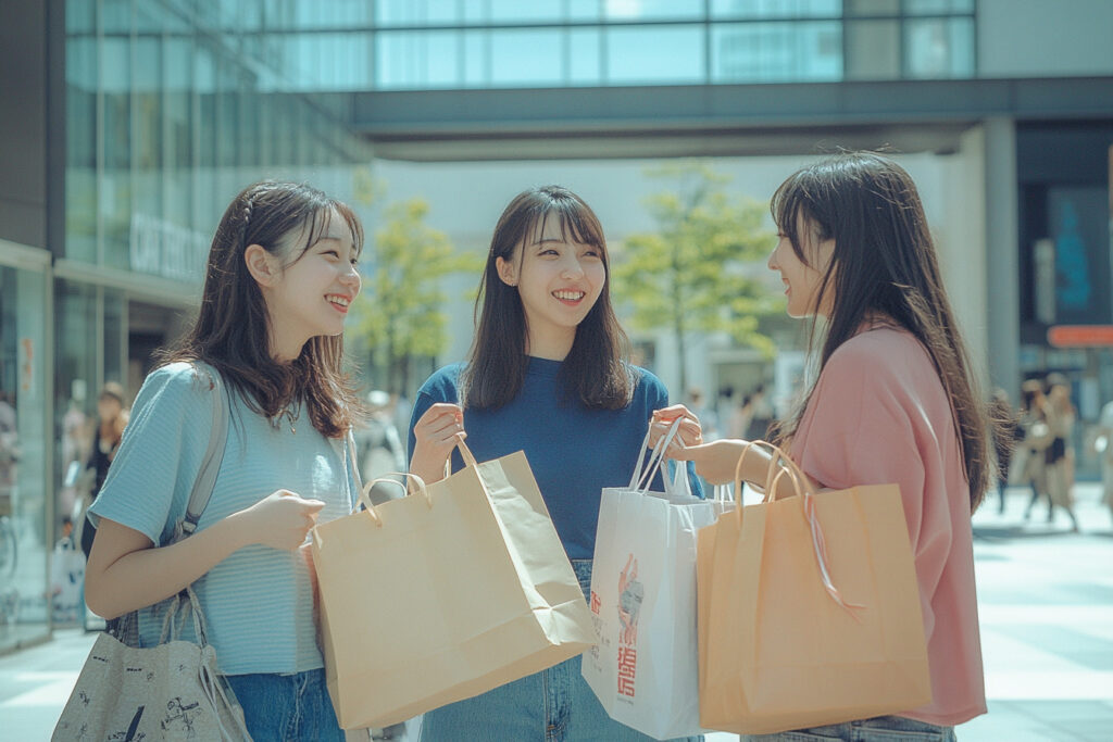 買い物を楽しむ女性たち